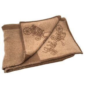 Horse & Carriage Reversible Blanket Throw